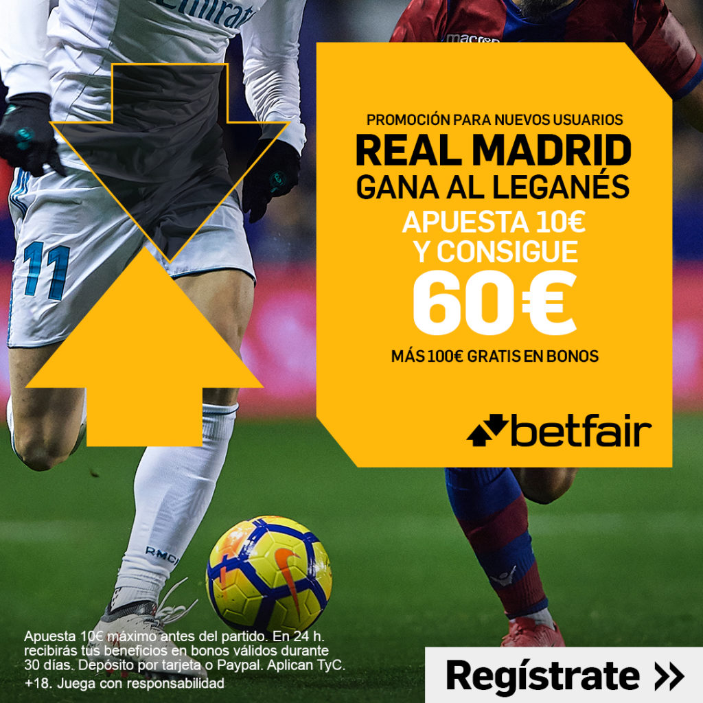 Real Madrid gana al Leganes a cuota 6.0